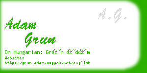 adam grun business card